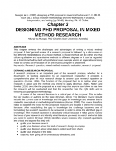 pdf designing a phd proposal in mixed method research dissertation proposal template excel