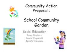 ppt  community action proposal  school community garden community garden proposal template example
