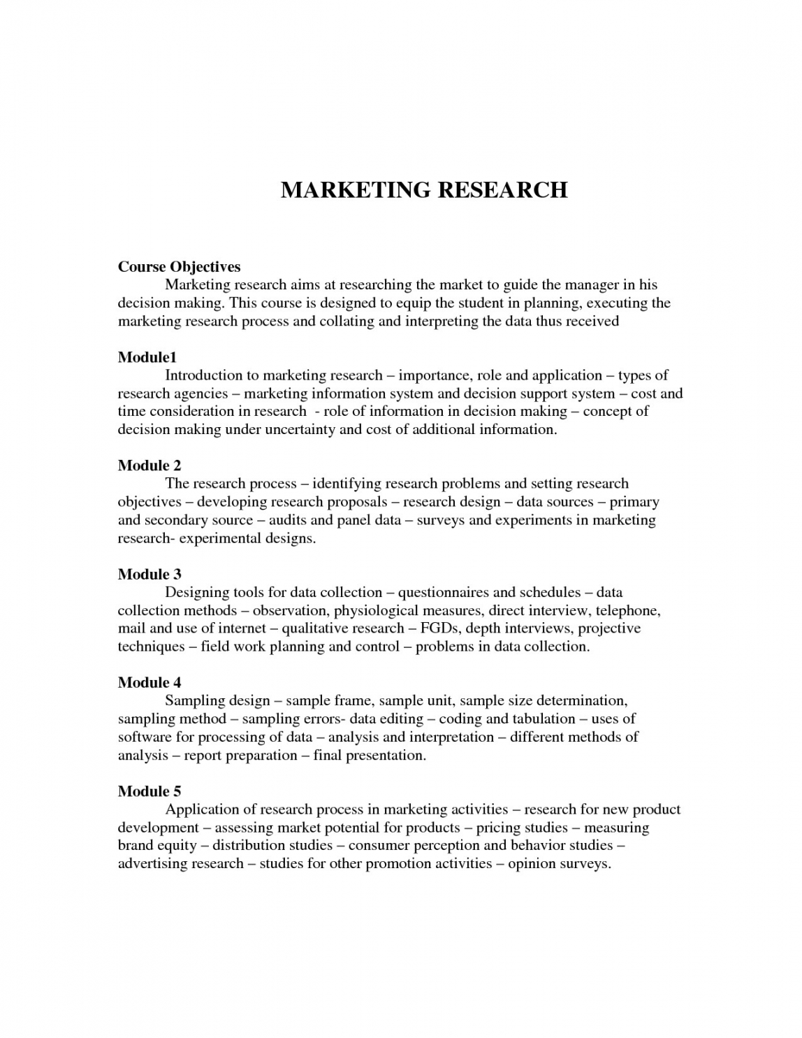 assignment on marketing research proposal