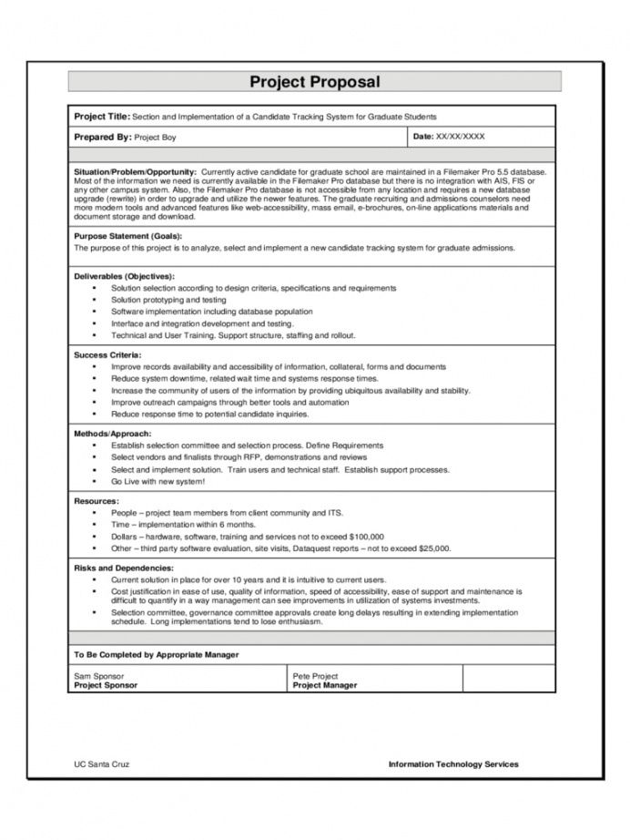 Software Maintenance Proposal Template