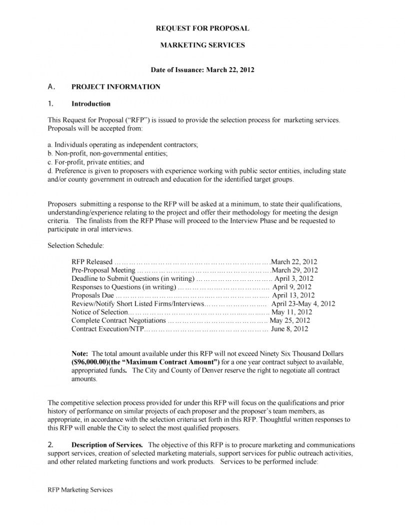 Government Bid Proposal Template