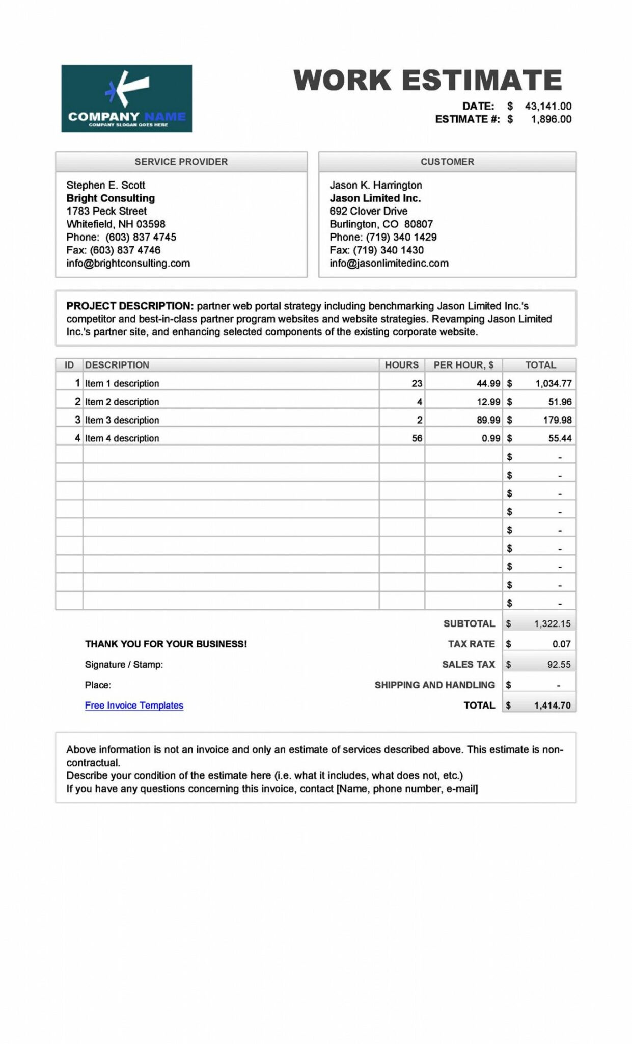 Printable 47 Professional Quote Templates 100% Free Download Quotation