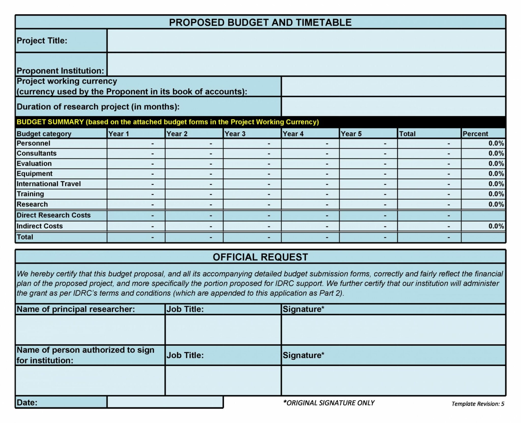 Printable 50 Free Budget Proposal Templates Word Excel Templatelab 