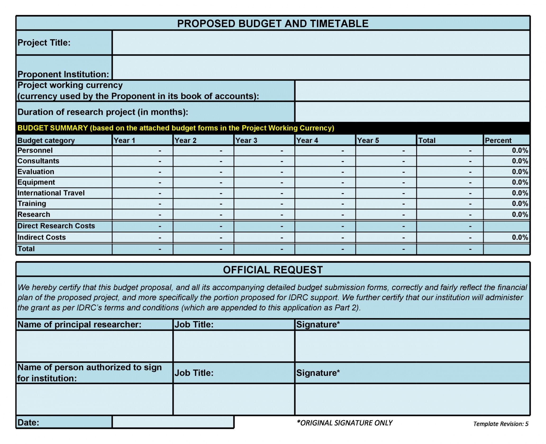 printable 50 free budget proposal templates word &amp; excel  templatelab project budget proposal template doc