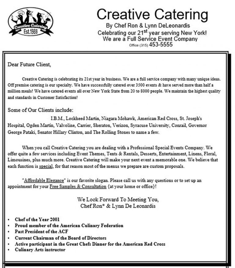 Printable Catering Business Proposal Plan Le Doc Format Letter Catering Printable Catering Business Proposal Plan Le Doc Format Letter Catering