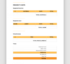printable easytouse construction bid template free downloadable excavation proposal template