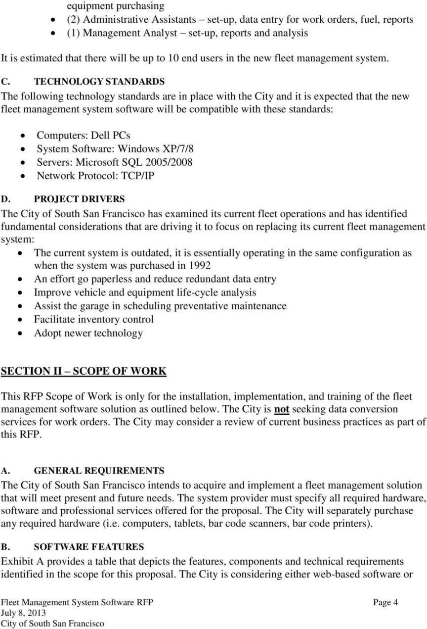 Fleet Management Proposal Template