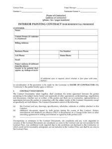 printable painting estimate form  fill online printable fillable painting proposal template excel