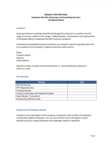 printable rfp template insurance request for proposal template excel