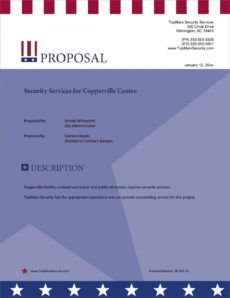 printable security guard services sample proposal  5 steps security guard service proposal template example