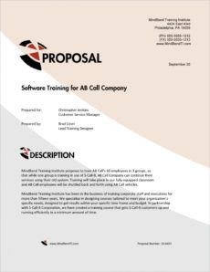 printable training services sample proposal  5 steps business training proposal template excel