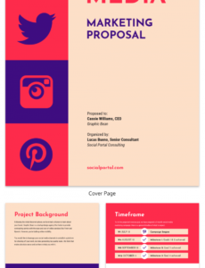 printable vintage social media consulting proposal template social media campaign proposal template excel