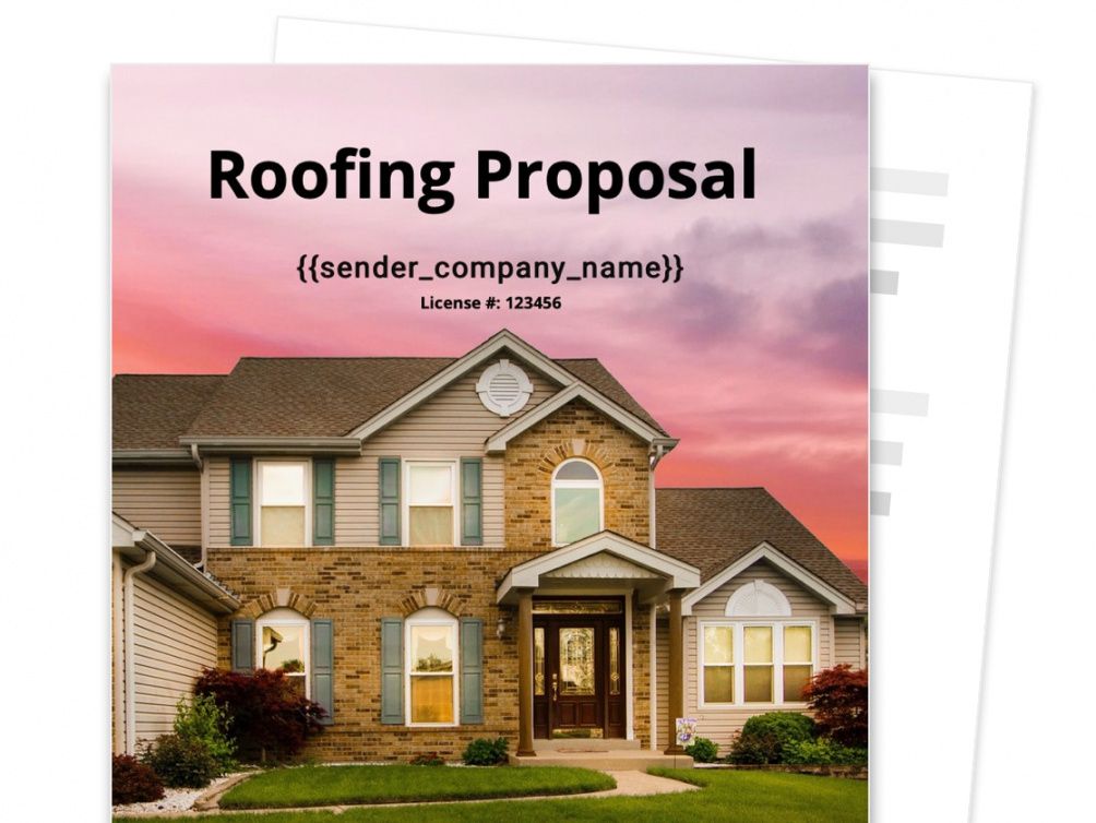 Roofing Bid Proposal Template