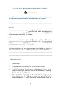 sample 11 contract manufacturing agreement examples in pdf contract manufacturing proposal template example