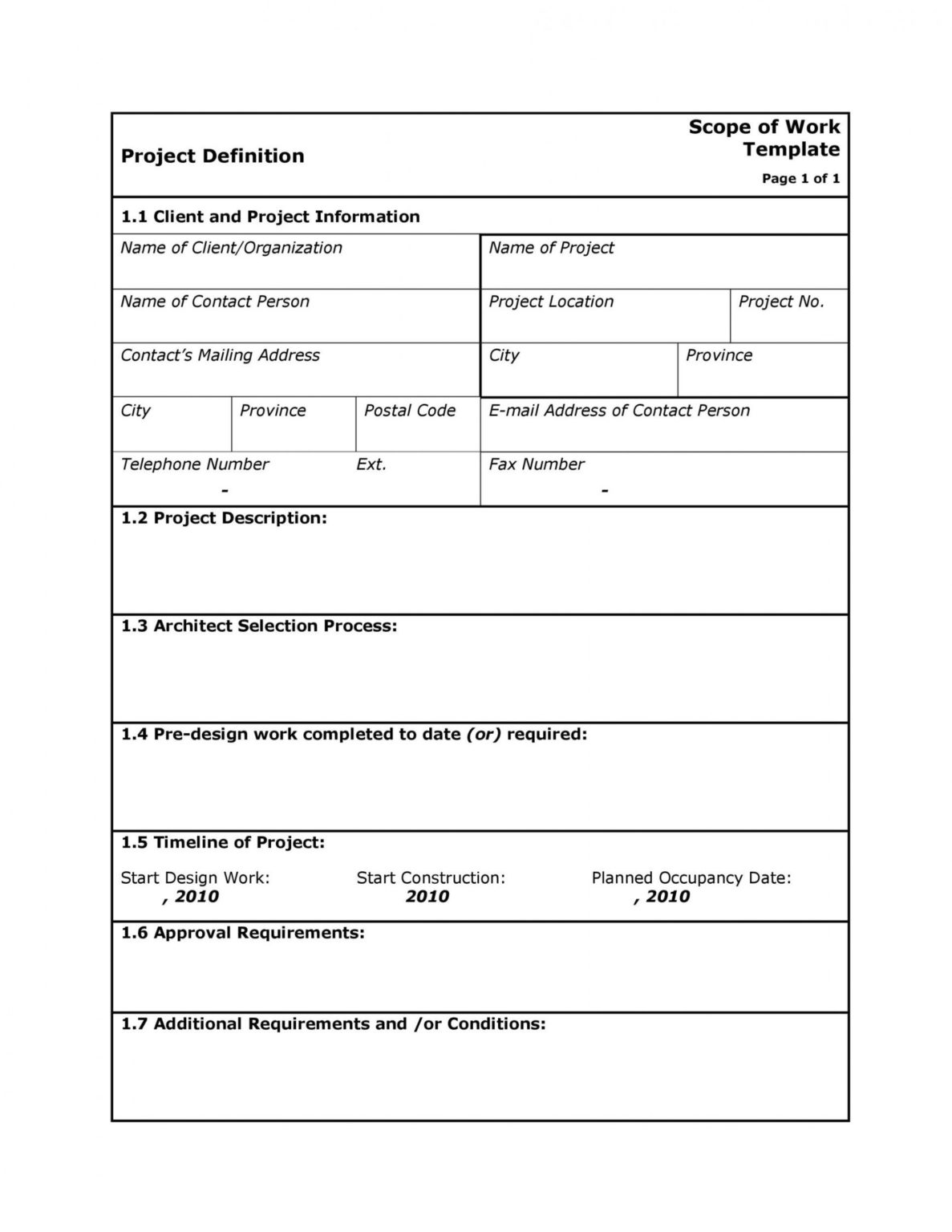 scope of work template        <h3 class=