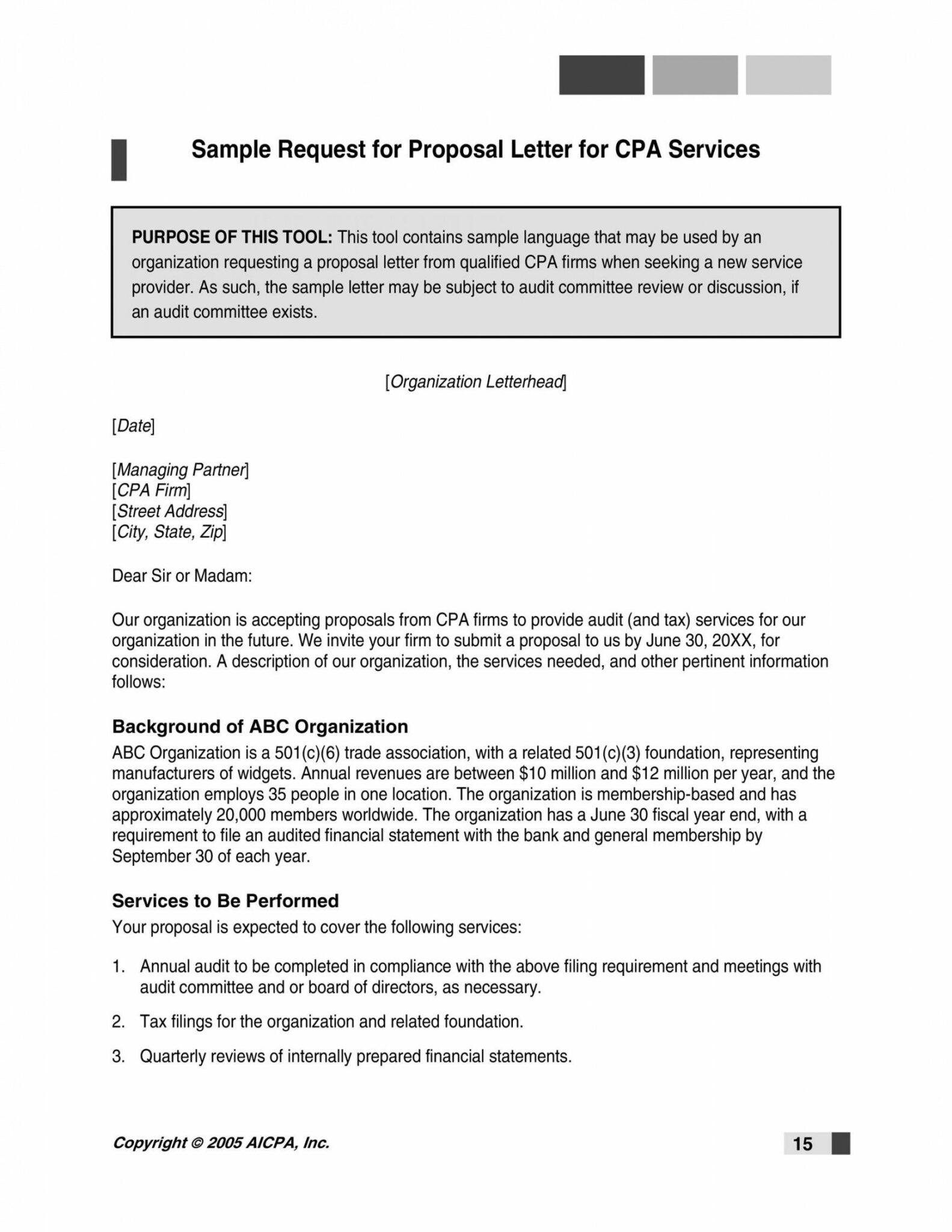 proposal application letter