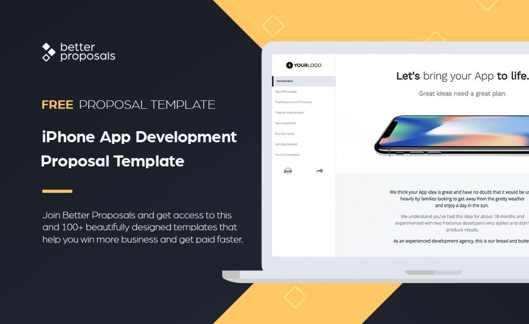 sample better proposals on twitter &quot;are you looking for a proposal mobile app development proposal template pdf