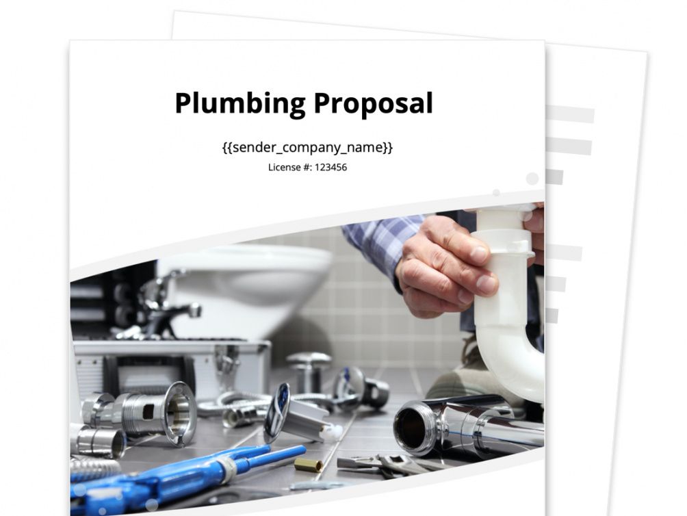 sample plumbing proposal template  free sample  proposable plumbing proposal template word