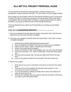 sample project proposal guide  kampala contemporary art festival art project proposal template example