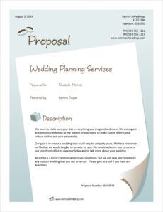 sample wedding planner services sample proposal  5 steps wedding planning proposal template