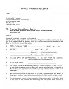 12 purchase proposal examples in pdf  ms word  pages real estate purchase proposal template word