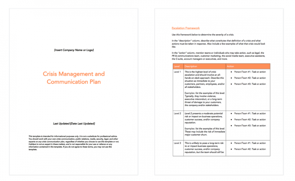 6 crisis communication plan examples &amp; how to write your own crisis management policy template pdf