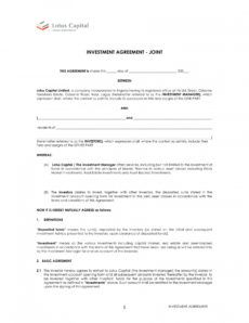 editable 12 free real estate investment agreement examples  doc asset management agreement template excel