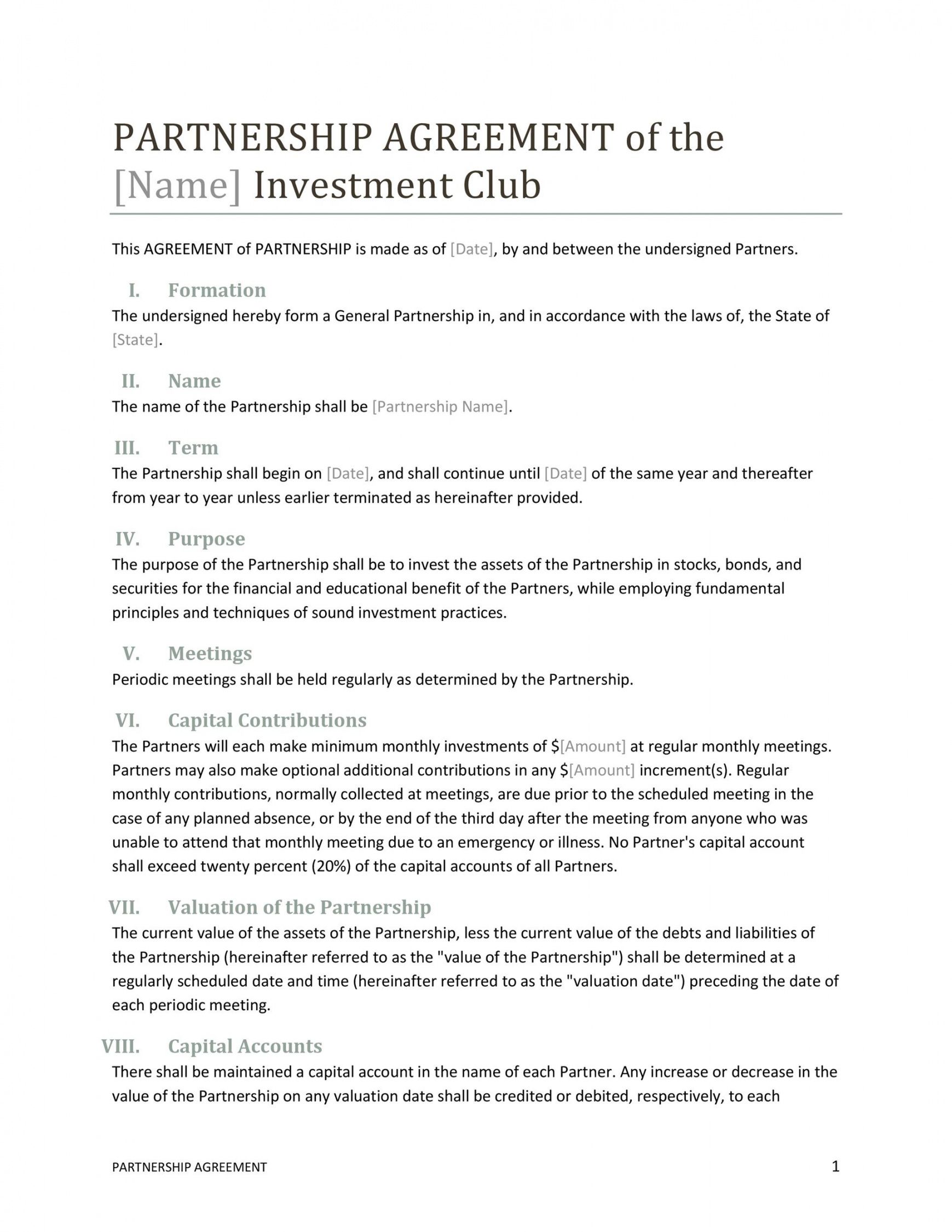 Asset Management Agreement Template