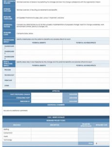 editable free change management templates  smartsheet change management request form template example