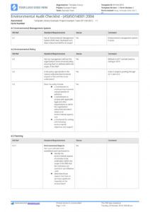 editable free environmental audit checklist better than xls excel environmental management system template example