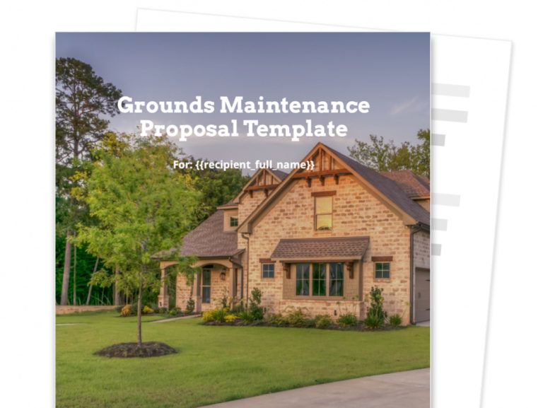Editable Grounds Maintenance Proposal Template Free Sample Grounds