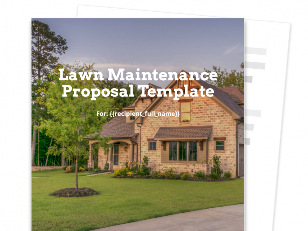 editable lawn maintenance proposal template  free and fillable lawn maintenance proposal template example