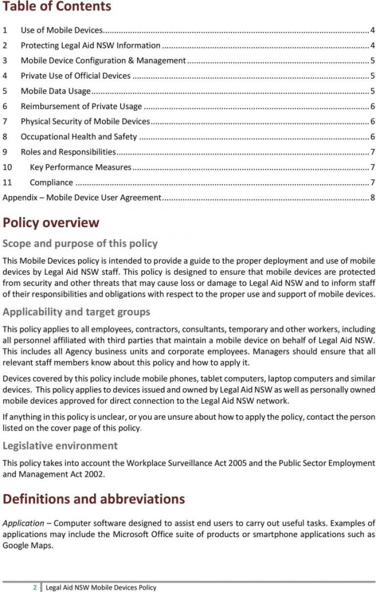Hipaa Mobile Device Policy Template