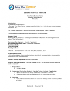 editable section 2  document 12 generic proposal template generic business proposal template doc