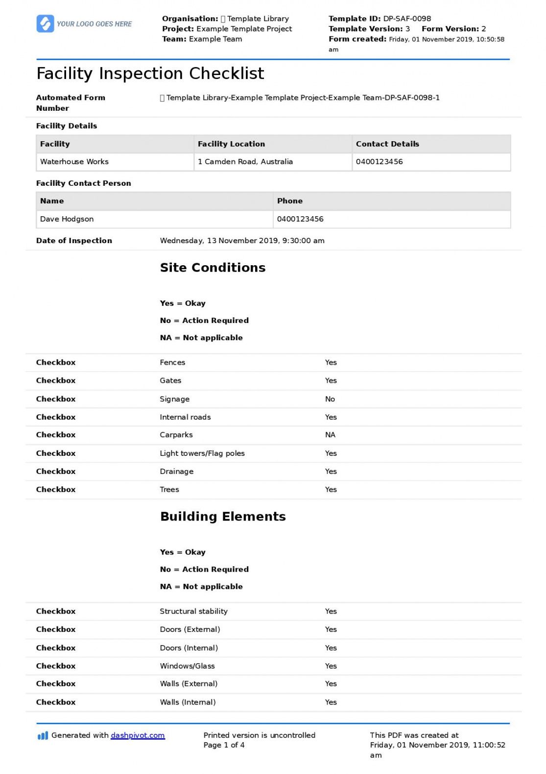 facility inspection checklist template better than excel facility management report template excel