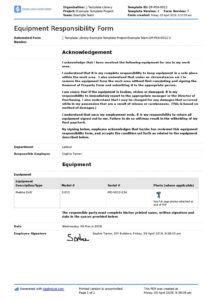 free employee equipment responsibility form free and editable asset management agreement template excel