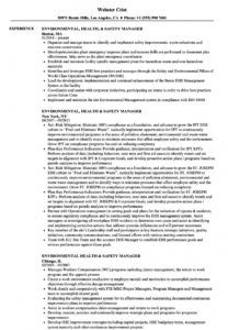 free environmental health &amp;amp; safety manager resume samples environmental health and safety management system template