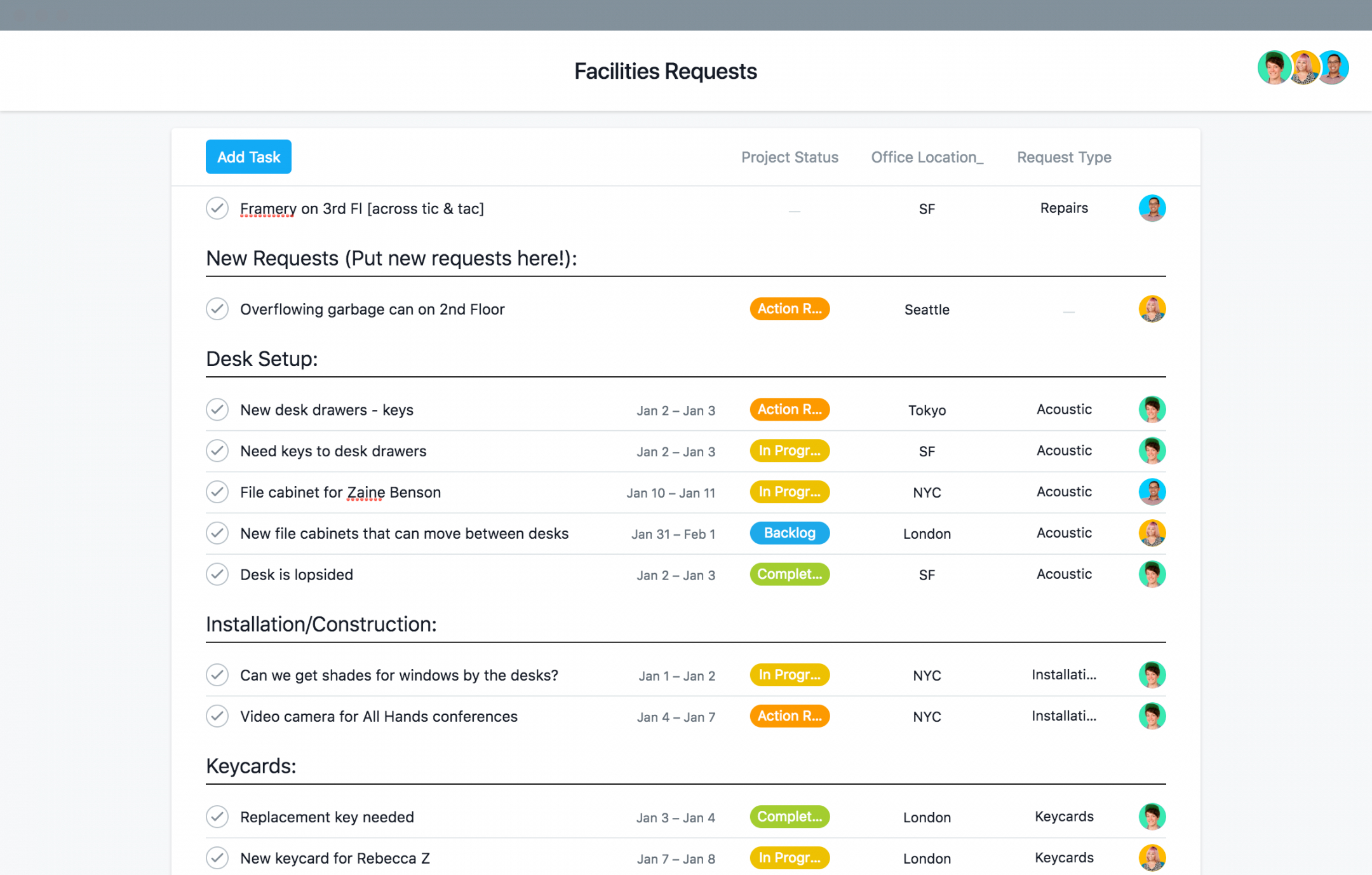 free facilities requests template · asana facility management report template doc