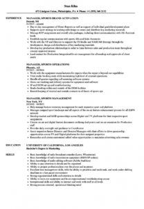 free manager sports resume samples  velvet jobs sports management resume template