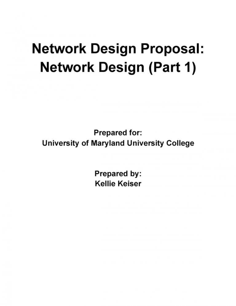 Free Network Design Proposal Part 1 Cmit 265 Umuc Studocu Network ...