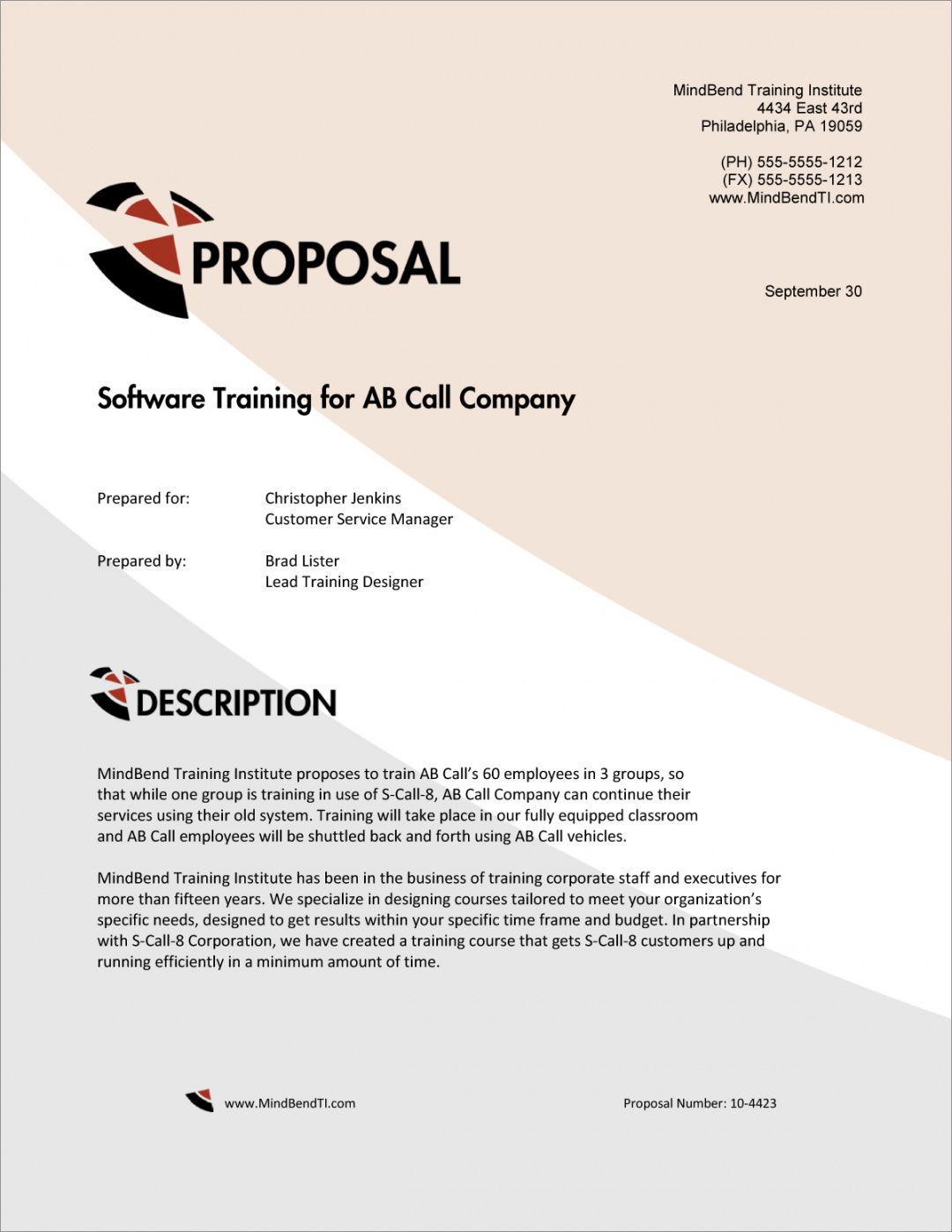 Corporate Training Proposal Template