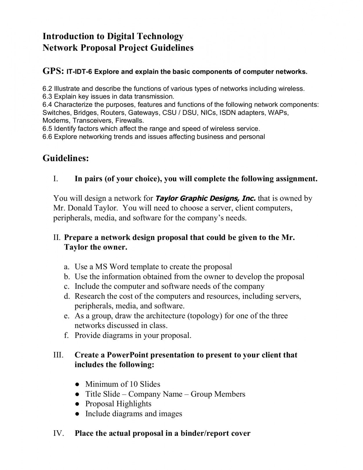 networking proposal guidelinesdoc pages 1  2  text network design proposal template pdf