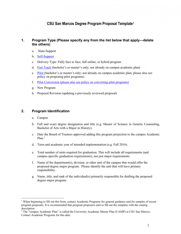 new program proposal template  california state university san library program proposal template example