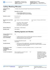 printable safety briefing template free for any health &amp;amp; safety briefing environmental health and safety management system template