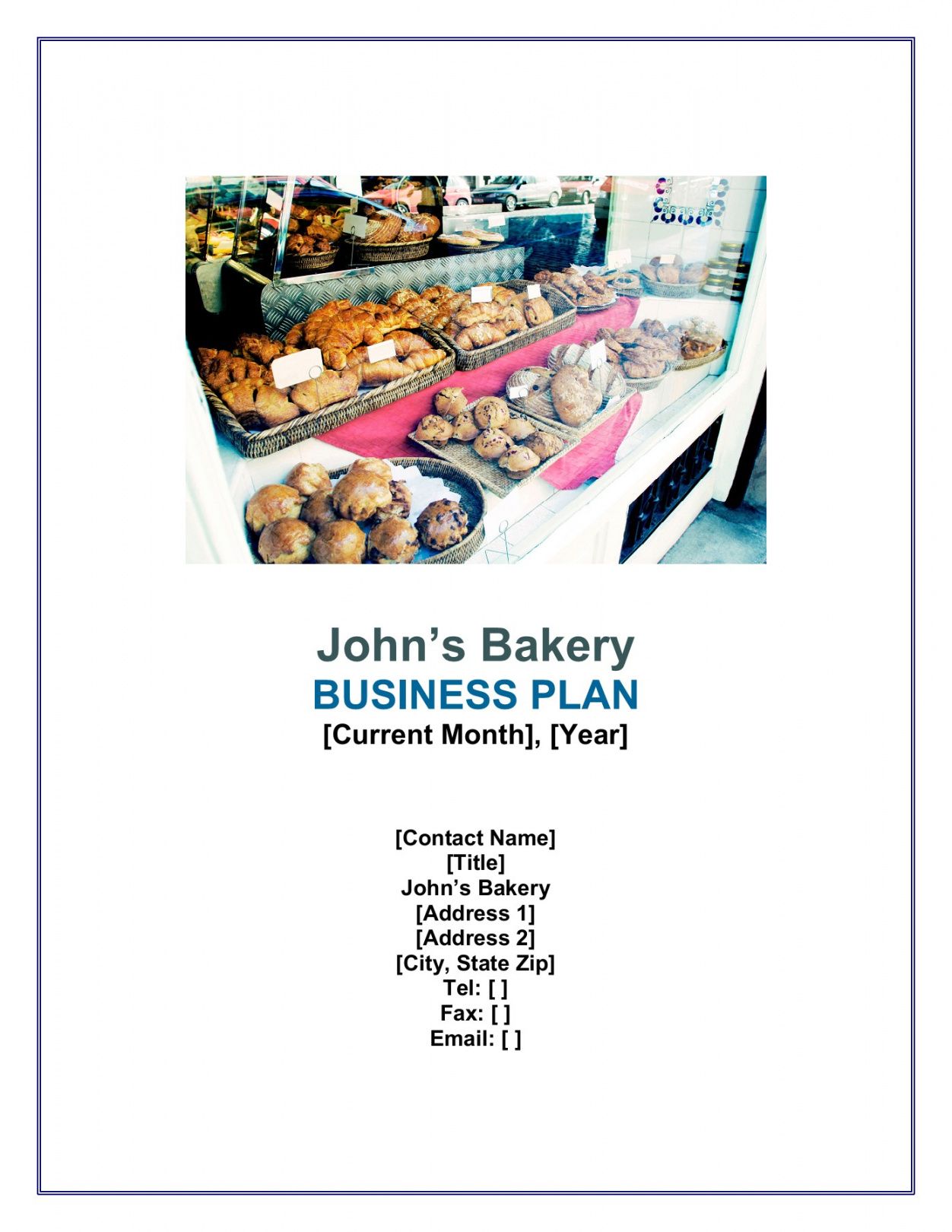 business plan proposal for bakery