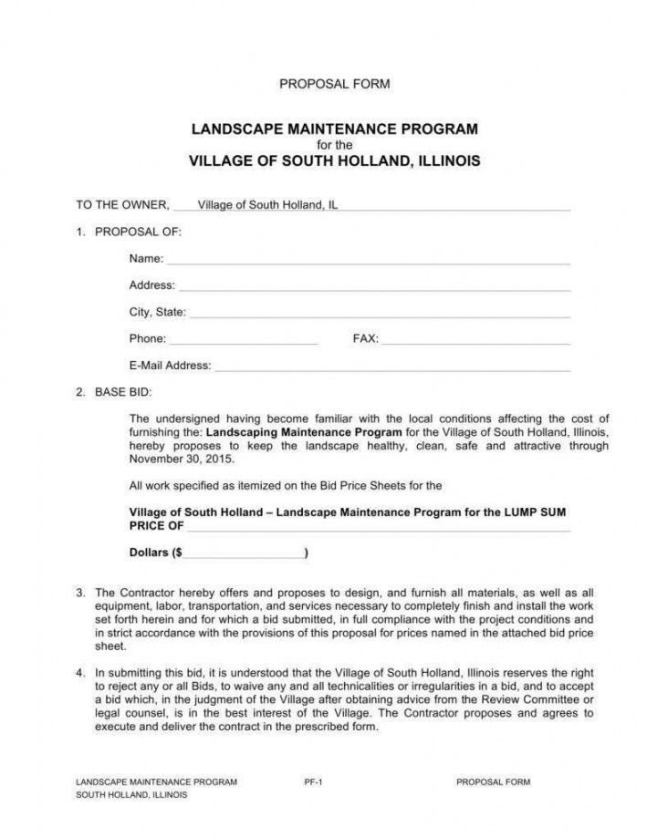 Grounds Maintenance Proposal Template