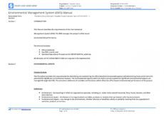 sample environmental management system template free to use and environmental management system template