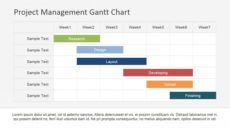 sample flat horizontal bar gantt chart template  slidemodel project management chart template word