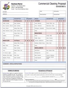 sample free cleaning bid proposal forms  vincegray2014 janitorial bid proposal template excel