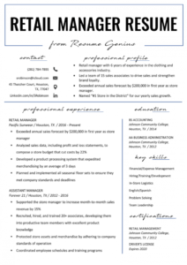 sample retail manager resume example &amp;amp; writing tips  rg retail management resume template